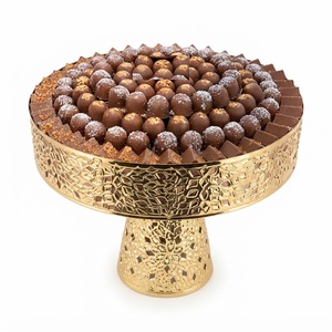 High Quality Golden Metal <b>Chocolate</b> Serving Bowl Elegant Handmade Stainless Steel Sweet Server For Luxury Weddings And Home - Product Image 1