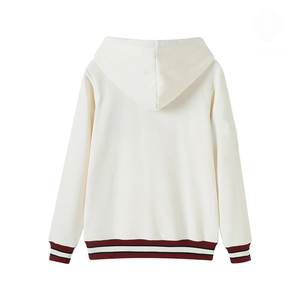 Sudadera con Capucha Abotonada Unisex Delta Neutral Qtr al por Mayor, Estilo Universitario Ligero con Logotipo Griego y Escudo de Chenilla para Fraternidad - Product Image 2