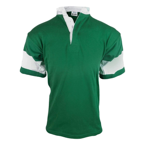 บริการ OEM/ODM เสื้อรักบี้แขนสั้นพิมพ์ลายตามสั่ง ระบายอากาศ แห้งเร็ว 100% โพลีเอสเตอร์ ทรงปกติ สำหรับฝึกซ้อม - Product Image 2