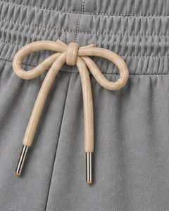 Shorts de sport gris et beige pour femme, séchage rapide, respirants, pour la gym, le fitness, décontractés, été, taille élastique - Product Image 4