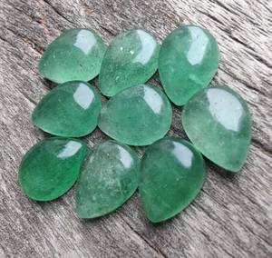 Cabochons en quartz fraise vert, pierres précieuses en forme de poire et de goutte d'eau, pierres polies de haute qualité pour la fabrication de bijoux, vente en gros - Product Image 4