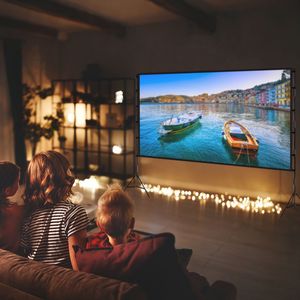 120\" Portable HD 4K Projector <b>Screen</b> <b>Stand</b> Foldable Anti-Crease 3D Style Matte White Fabric for Outdoor/Indoor Home Theater Use - Product Image 5
