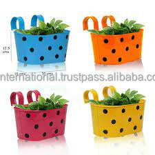 Macetas colgantes para barandillas, macetas y cestas de balcón, soportes para macetas de flores, maceta de Metal de hierro para plantas - Product Image 2