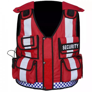 Custom Color <b>Security</b> vest High Visibility Reflective Safety Clothing Front Zipper Tactical Safety Vest <b>Security</b> Guard Uniform - Product Image 5