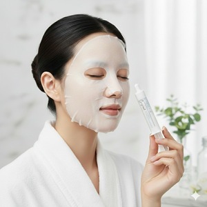 Korean Original CO2 Cotton Sheet Mask Pack Chemical Ingredients Face Whitening Anti-Wrinkle Moisturizing OEM/ODM Made Korea for - Product Image 2