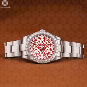 Montre en diamant de qualité supérieure pour homme, design glacé, bracelet en acier inoxydable, style luxueux, mouvement mécanique, résistance à l'eau 10 bars - Product Image 1