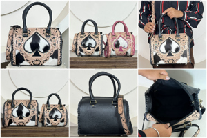 Sacs de voyage week-end en cuir véritable artisanal de haute qualité, style Western, en cuir de vachette à poils, modèle Speedy moyen - Product Image 3