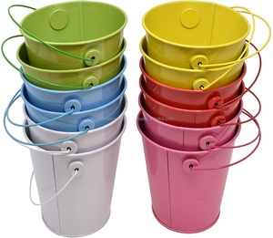 Iron Indoor Multi Color <b>Flower</b> Pots Fancy Design Decoration Home Garden Decoration Planter for Best Bucket - Product Image 1