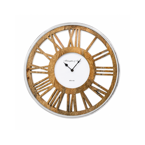 Large Rustic Wooden Wall <b>Clock</b> with Roman Numerals Decorative Quartz Timepiece for Living Room Office Farmhouse Home Decor - Product Image 3