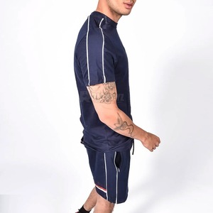 Ensemble de survêtement sportif pour homme, été, t-shirt à manches courtes uni, short de sport, ensemble de survêtement 2 pièces, tenue de sport, jogging - Product Image 5