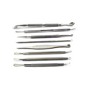 Juego de 8 Herramientas Profesionales para Eliminar Puntos Negros, Extractor de Espinillas, Acné y Imperfecciones, Limpiador Facial de Acero Inoxidable para Dermatólogos - Product Image 5