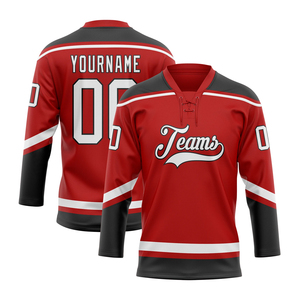 Camiseta de Hockey sobre Hielo con Estampado por Transferencia Térmica, 320g, Poliéster Transpirable, Nombre del Equipo Personalizado, Unisex, Logotipo Frontal, Manga Corta, Cuello en V para Adultos - Product Image 6