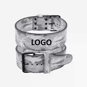 Ceinture de musculation à motif marbré avec boucle à levier, ceinture de powerlifting en cuir pour entraînement professionnel en salle de sport, soutien de la force - Product Image 1