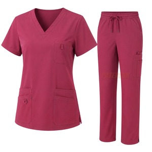 Wholesale Custom Hospital Nursing Uniform Cotton Blend <b>Scrub</b> <b>Top</b> Cargo Pants Healthcare Workwear Private Label Manufacturer - Product Image 4