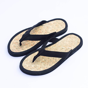 Chanclas de Tela de Algodón Tejidas a Mano, Estilo Vintage, Ligeras, Transpirables, para Uso en Hoteles de Verano, Suela de Goma EVA Antideslizante - Product Image 3