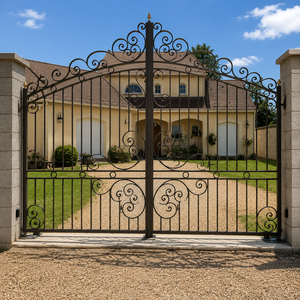 Rehaussez l'attractivité de votre maison avec des portails en fer forgé sur mesure élégants, conçus pour une sécurité intemporelle et un design luxueux et moderne. - Product Image 3