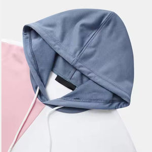 Sweat-shirt à capuche unisexe en gros, style streetwear esthétique, patchwork color block, décontracté, ample et oversize, couleurs pastel - Product Image 3