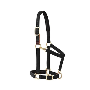 Cabestro Ajustable de Nylon y Cuero, Estilo Silla Inglesa, Resistente, con Hebilla de Latón y Herrajes Metálicos Fuertes para Equitación - Product Image 1