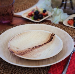 Sustainable <b>Disposable</b> Dinner <b>Plates</b> for Weddings and Hotel 8 Inches Round Shapes <b>Plates</b> Microwave Safe Catering <b>Plates</b> Solution - Product Image 1