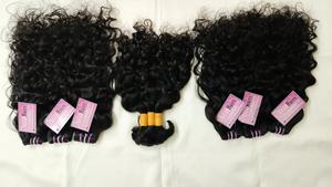 Cheveux indiens de temple bruts, cuticules alignées, Remy, simple tirage, d'un seul donneur, non traités, lisses naturels, double trame machine, dentelle HD - Product Image 6