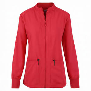 Chaqueta de Enfermera de Tela Elástica Cómoda al por Mayor para Mujer, con Cremallera Frontal, Abrigo Térmico Médico, Uniformes de Hospital, Chaquetas Quirúrgicas - Product Image 2