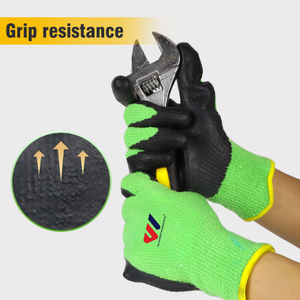 Nitrile PU Coated Nylon Work <b>Gloves</b> Breathable Lightweight Grip Safety <b>Gloves</b> for Construction Automotive Workshop Used - Product Image 6