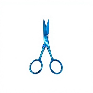 Outils de maquillage, ciseaux à sourcils, ciseaux multifonctions en plasma bleu, 4,5 pouces, ciseaux à lame droite petite et pointue, ciseaux de salon - Product Image 5