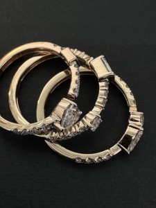 แหวนเพชรทรงหยดน้ำมาร์คีส์มรกตทรงหัวใจ 14K โรสโกลด์ 2.20 กะรัต เพชรเลี้ยงในห้องปฏิบัติการ สำหรับผู้หญิง เครื่องประดับชั้นดี - Product Image 4