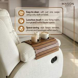 Proveedor Mayorista de Bandejas de Madera para Reposabrazos de Sofá |   Mesa Auxiliar de Bambú para Sofá, Fabricante OEM para Pedidos al por Mayor - Product Image 2