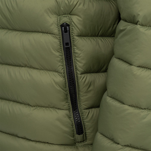Blouson matelassé coupe-vent à capuche pour homme - Léger, écologique, résistant à l'eau, tricoté, fermeture éclair unie, style streetwear - Product Image 6