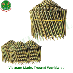 Clavos de alambre de acero de 2-1/2" x 0.131, 4500 unidades, para fabricación de palets - Cabeza redonda y a cuadros, los más vendidos |   Clavo en rollo - Product Image 2