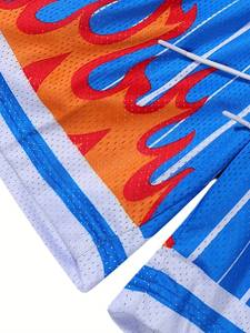 Pantalones Cortos de Baloncesto para Hombre, Impermeables, de Malla Transpirable, con Cordón Ajustable, Cintura Media, Estilo Urbano, Spandex/Poliéster - Product Image 3