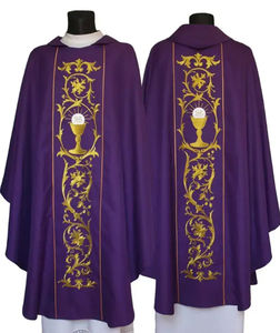 Robes de Chorale Unisexe Personnalisées OEM, Robes d'Église, Chasubles, Vêtements Liturgiques / Cape Verte Brodé - Product Image 4