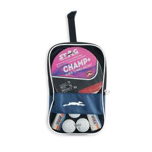 Stag Iconic Champs+ Ensemble de tennis de table professionnel, raquette en bois et caoutchouc avec base en fibre de carbone, certifié ITTF, portable pour l'entraînement - Product Image 1
