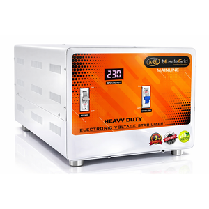 Stabilisateur de tension monophasé en ligne MuscleGrid 10KVA, haute performance, protection contre les surtensions, large plage de tension 50V-270V, pour toute la maison - Product Image 2