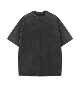 Camiseta Negra Extra Grande para Hombre DOING XTREME MANUFACTURING, Estilo Urbano, Cuello Redondo, Manga Corta, Talla Grande, 320g, Jersey de Algodón - Product Image 4