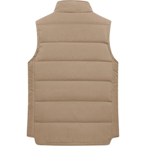<b>Men</b> <b>White</b> Puffer <b>Vest</b> Stand Collar Zipper Closure Windproof Quilted Sleeveless Casual Winter Outerwear - Product Image 6