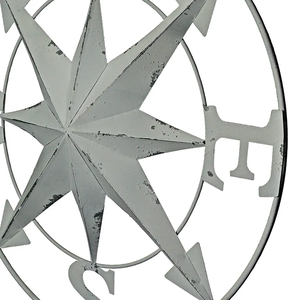 Rose de l'indicateur d'orientation en métal à suspendre pour décoration intérieure et extérieure, art mural nautique - Product Image 2