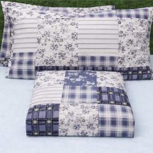 <b>Patchwork</b> Floral Printed Bedsheet Set with Pillow Covers Soft Microfiber Double King Size <b>Bedding</b> Set | Home Use Durable Fabric - Product Image 1