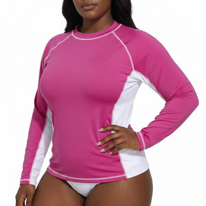 Maillot de bain anti-UV UPF 50+ sur mesure pour femme, manches longues, protection solaire, chemise de surf de plage avec compression sublimée pour MMA - Product Image 1