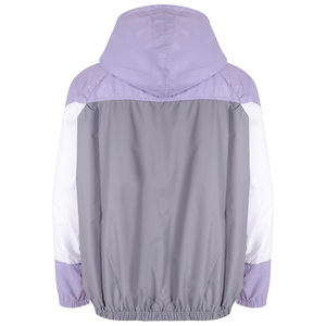 Custom Vintage 80s 90s Men Windbreaker Jacket 100% Polyester Color <b>Block</b> Zipper Nylon Windproof Waterproof for Casual Outdoor - Product Image 4