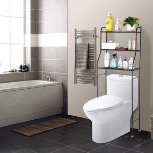 Scaffale portaoggetti a 3 livelli da posizionare sopra il WC, facile da montare, salvaspazio per il bagno. - Product Image 2