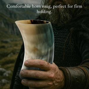 Vaso de chupito artesanal de cuerno de búfalo natural, estilo OX/Búfalo Love, para vino y bebidas, tamaño personalizado con tapa - Product Image 3