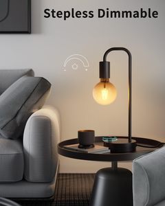 Compact Dimmable Table <b>Lamp</b> for Bedroom 2700K <b>Warm</b> Light LED Included Modern Minimalist Bedside Night <b>Lamp</b> for Kids Reading - Product Image 2