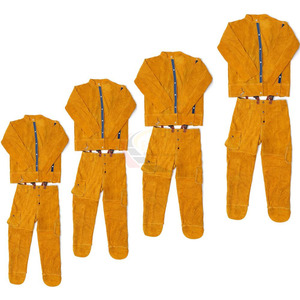 Trajes de Soldadura de Cuero Vacuno Reforzado, Ropa de Seguridad Industrial, Protección Contra Vapores, Resistencia al Calor de 500-1000°C - Product Image 5