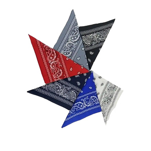 Cotton Bandana Scarf Unisex Printed <b>Head</b> Wrap Neck Scarf Hair Band Multifunctional Face <b>Cover</b> Fashion wholesale Custom Logo - Product Image 2