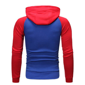 Sweat-shirt à capuche oversize de qualité supérieure, pull tricoté à manches longues, sweat-shirt bicolore streetwear pour homme - Product Image 4