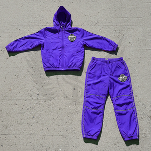 <b>Retro</b> Mens Windbreaker Embroidery Sweatshirt Outerwear Custom Color Zipper Nylon Long Sleeve Vintage <b>Tracksuit</b> - Product Image 4