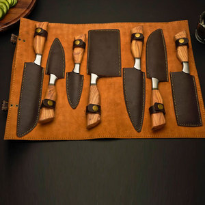 Ensemble de couteaux de cuisine en acier Damas, collection complète d'outils de cuisine pour hacher, trancher, couper en dés, préparer les légumes, la viande, les fruits - Product Image 2