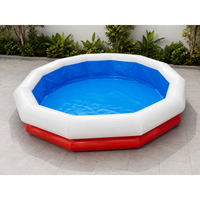 THUY LINH Aufblasbarer 3mm Dicker PVC Runder Blauer Kinder-Schwimmpool Tragbar Wasserdicht 6,5kg Reparaturset für Gewerbliche Nutzung